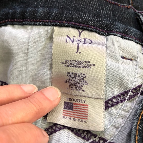 NYDJ Jeans Lift Tuck  Rhinestone Pocket Sz 4 - Picture 5 of 8